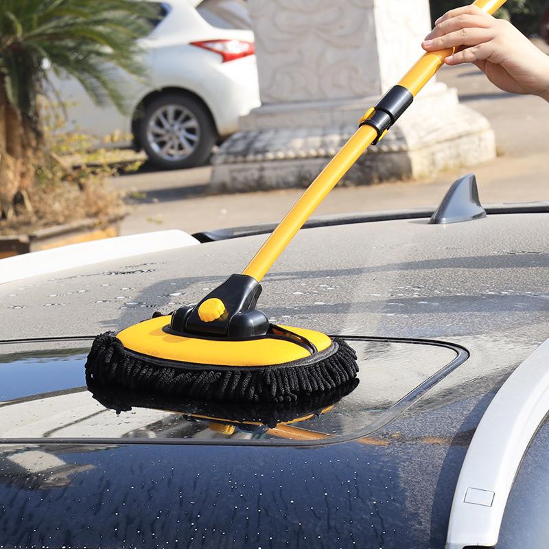 New Car Cleaning Brush Telescoping Long Handle Washing Mop Chenille Broom Universal Car Brushes Tools Auto