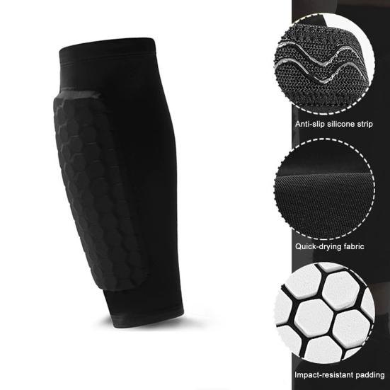 Soccer Shin Guards for Kids Youth Adult Calf Compression Sleeve with Honeycomb Pads Protective Gear for Football Soccer