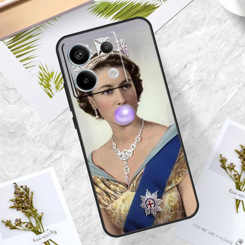 Queen Elizabeth II Case For Xiaomi Redmi Note 13 Pro 12 11 10 9 9S 10S 11S 12S Cover For Redmi 12C 9C 10C 13C