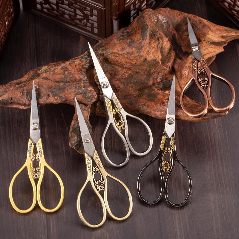 1PC Vintage-Inspired 4.3" Stainless Steel Scissors - Sharp Embroidery for Crafts Art Projects & Diy Fabric Cutting Scissors