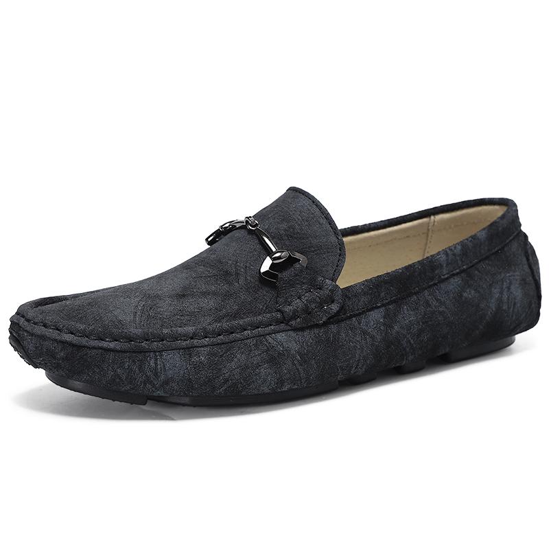 Winter Plush Penny Loafers Men Casual Shoes Luxury Suede Leather Fur Man Moccasins Mens Driving Shoes Outdoor Slip On Flats