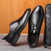 Korean Men'S Leather Shoes Business Shoes Formal Leather Shoes Black Shoes For Men School Shoes JZ-5008