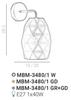 Kinkiet Harley MBM-3480/1 GR+GD Italux