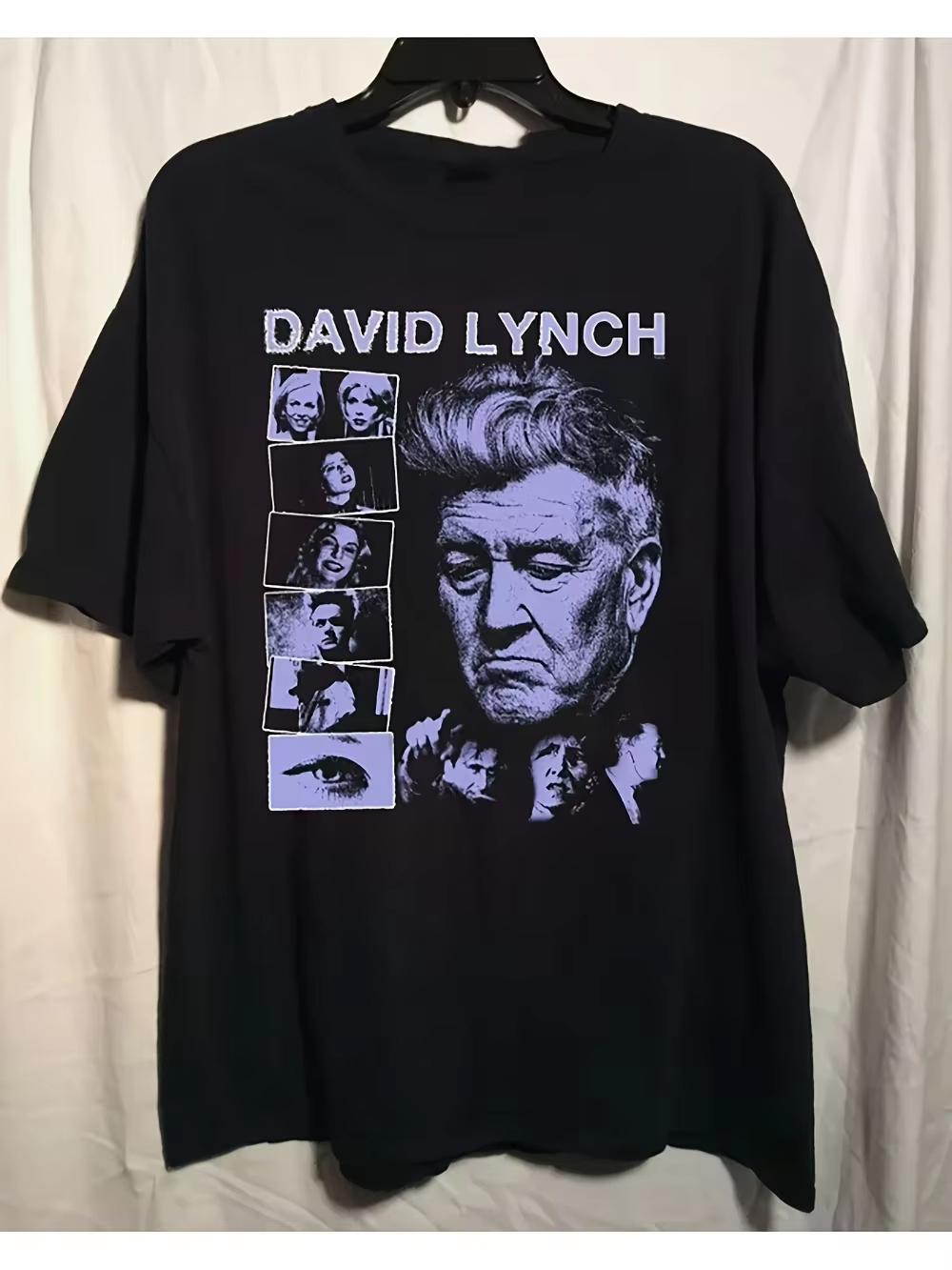 

David Lynch Graphic T-Shirt Black Film Collage Print Unisex Casual Tee Sm Fabric Regular Fit Short Sleeve Unisex s T-shirts 2XL