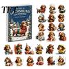 Holiday Party Supplies 24 Days Dachshund Christmas Advent Calendar with Acrylic Pendants, Countdown for Unique Decorations, Cute Hanging Ornaments