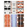 1Sheet Halloween Nail Stickers Waterproof European And American Cartoon Children'S Cute No Bake Night Light Nail Decoration