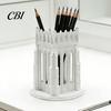 Makeup Brush Holder for Vanity Gothic Pen Holder, Cathedral Style 3D Printed Pointed Arch Desk Decor Organizer, Storage Cup Brushes, Pencils,