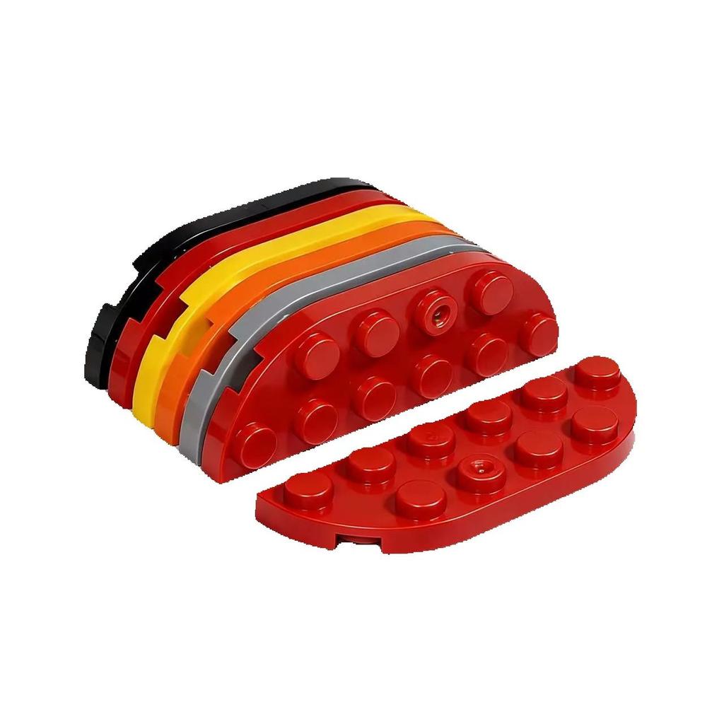 10PCS 18980 Plate Round Corner 2 x 6 Double Block Moc Color Compatible with Brick DIY Children's Toy Assembly