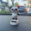 Plastic Car Dashboard Ornament Gift Car Pendant High Quality Solar Power Panda Ornament  Car