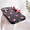 Simple Pink English Pattern Black Phone Case For iPhone 17 16E 16 15 Pro Max 14 13 12 11 Pro X XR XS 7 8 Plus Soft Back Cover