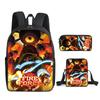 Classic Funny Fire Force season 3 3D Print 3pcs/Set pupil School Bags Laptop Daypack Backpack Inclined shoulder bag Pencil Case