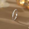 Adjustable Geometric Moebius Zircon Ring Women Minimalist Plated Open Design Luxury Fashion Jewelry