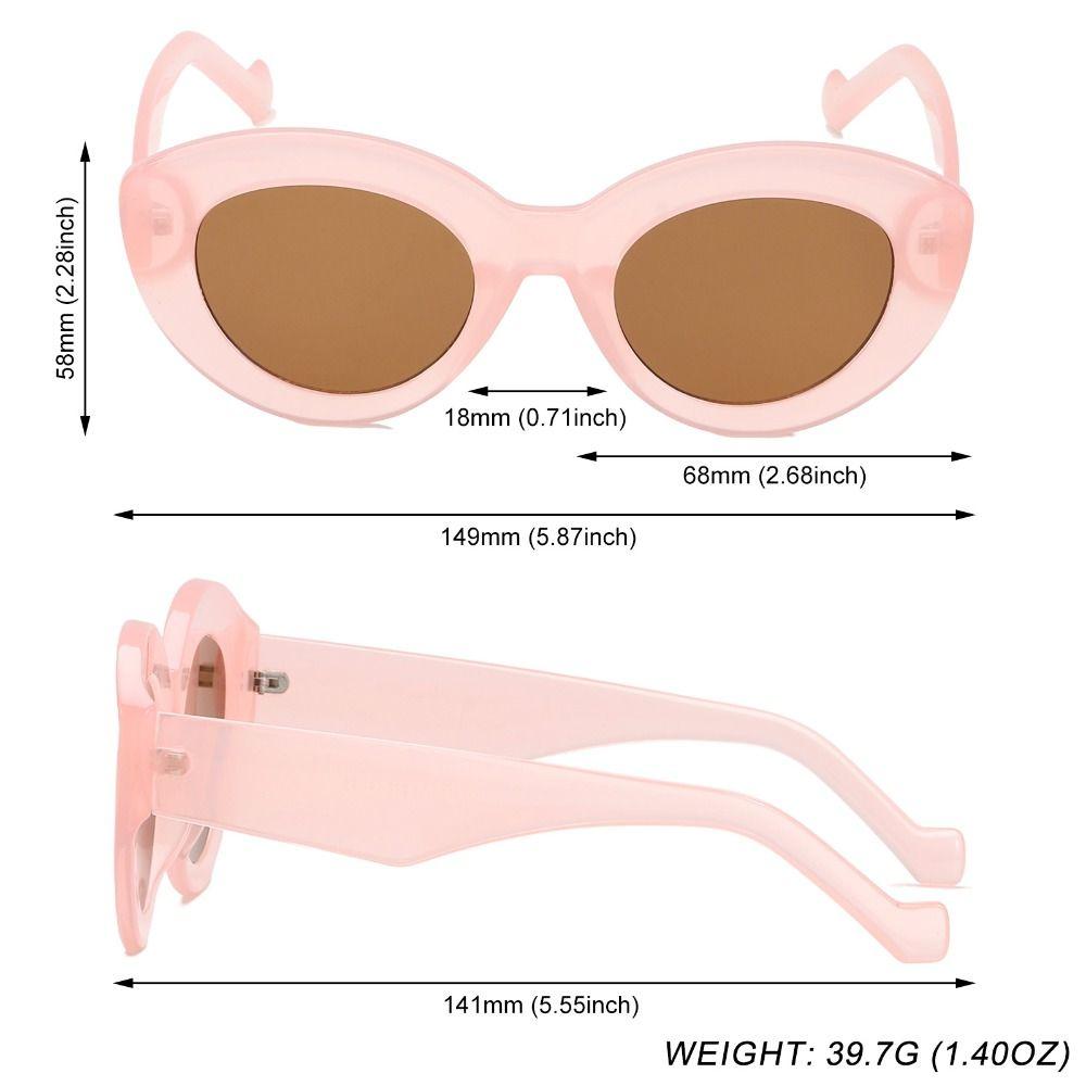 Chic Shades Thick Frame Eyewear Sun Glasses Oval Sun Glasses Cat Eye Oversized Sunglasses