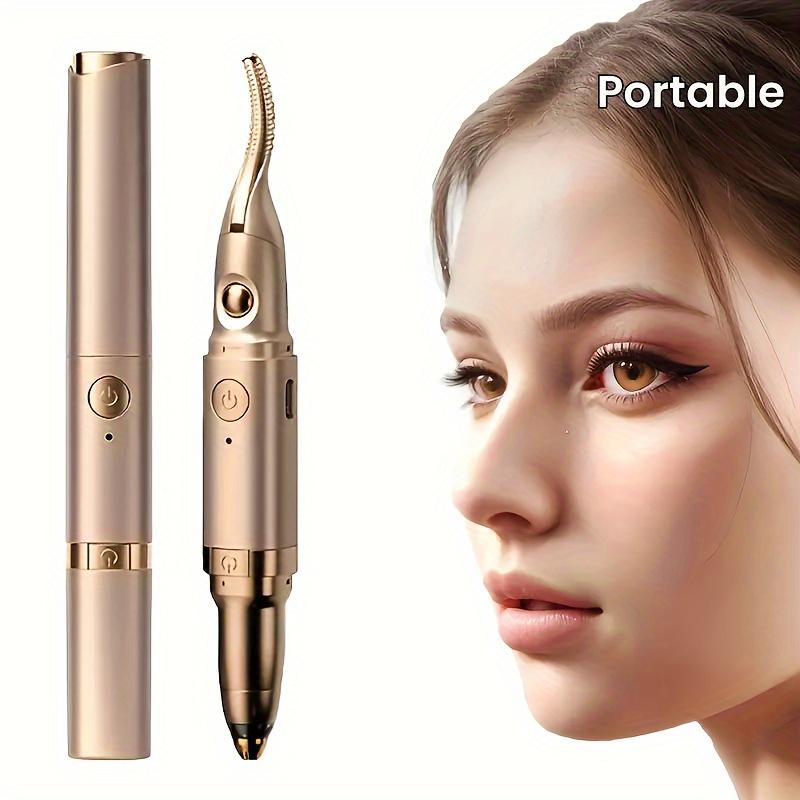 2-in-1 Heated Eyelash Curler & Electric Eyebrow Trimmer - USB Rechargeable, Dual-Action Precision Grooming Tool with Gentle Heat