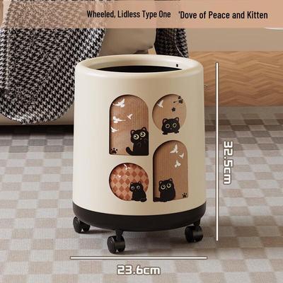 Multi-functional Rolling Trash Can Set of 2