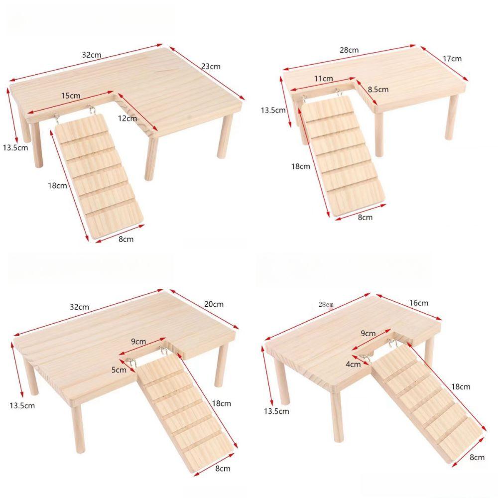 DIY Stairs Toy Jumping Board Hamster Pet Climbing Toy New Wooden Ladder Platform  for Small Pets