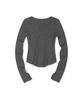 MOAA Seam Line Button Knit (Melange Gray)