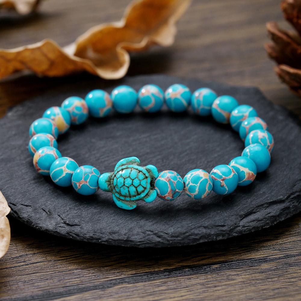 Bohemian Turquoise Beaded Bracelet Set For Women Men With Geometric Design For Travel Gift