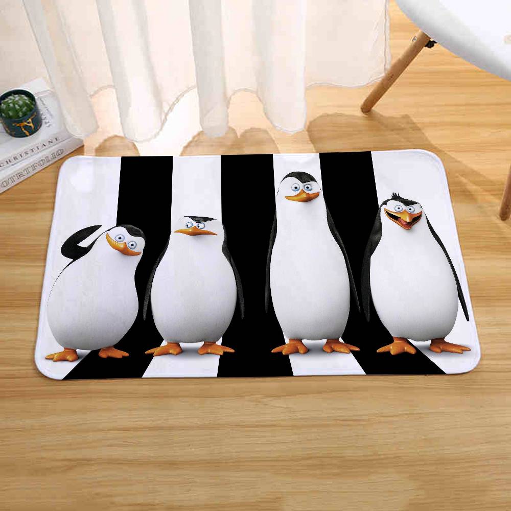 The P-Penguins Of Madagascar Floor Mat Bathroom Absorbent Mat Simple Door Dirt-resistant Mat Home Kitchen Mat Foot Mat Entry Mat