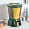 Rotating Moisture-proof Transparent Design Rice Storage Container 4-Grid Retain Freshness Grain Container for Kitchen