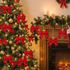 12Pcs/Set Creative Christmas Bowknot Pendant 3D Bowknot Hanging Pendant  Party Supplies
