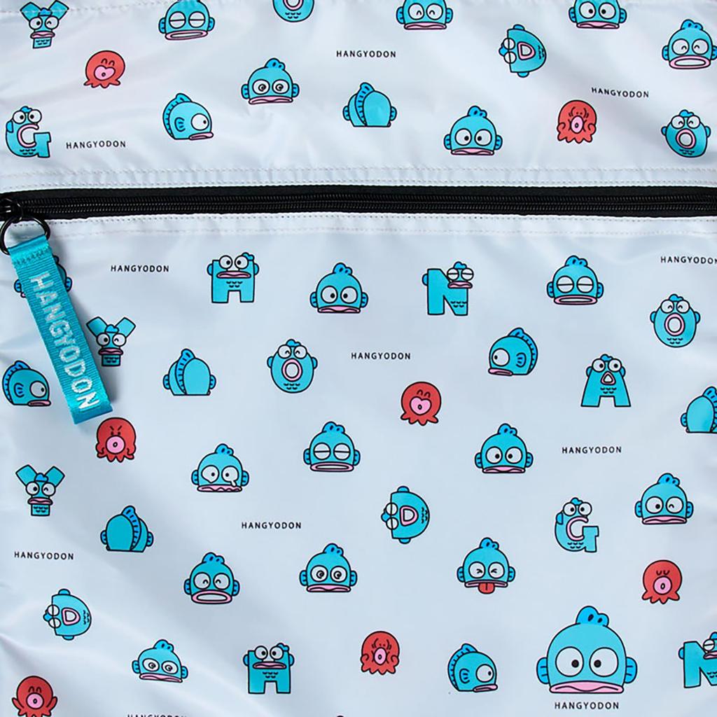 Sanrio Drawstring Bag Funny Face Hangyodon Ages 3 and up 753394 (SANRIO) (Hangyodon & Badtz-Maru Design)