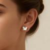 3pcs Set Stainless Steel Earrings for Women, Flower Butterfly Heart Zircon Geometry Earrings, Simple Fashion New Trend Jewelry
