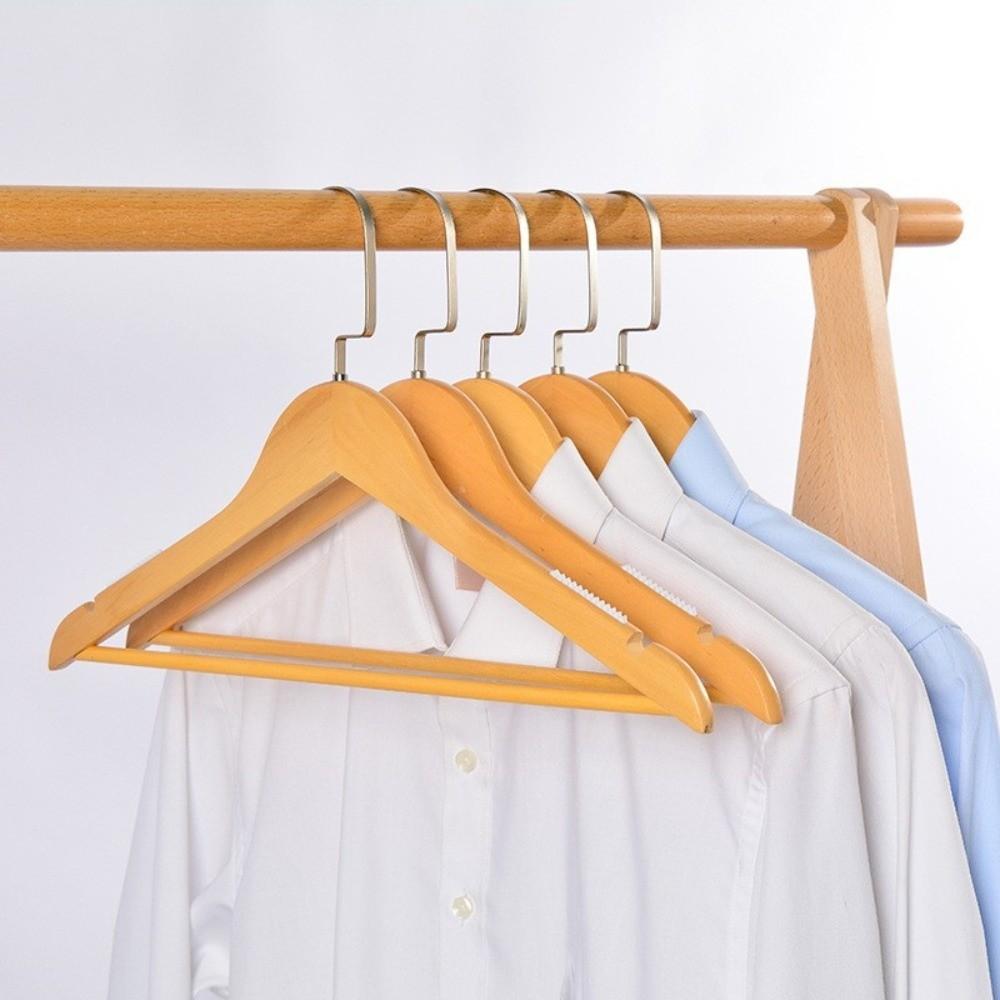 Durable Wooden Clothes Hangers Swivel Hook Non-Slip Coat Hangers New Wood Hangers Closet Storage