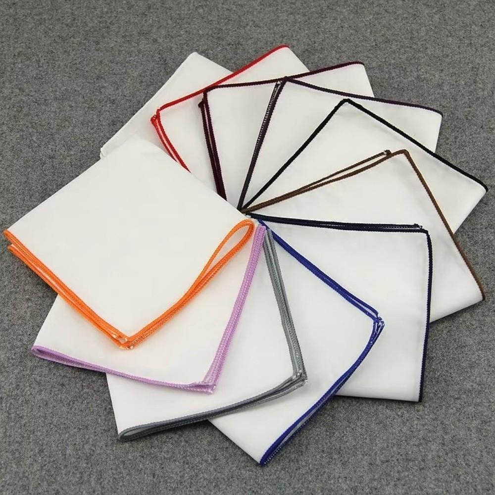 Square Plain White Pocket Cotton Handkerchief Small Suit Pocket Towel Cloth Decoration