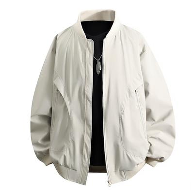 American Functional Air Bomber Jacket Men's Spring and Autumn Zipper Jacket Loose Retro Baseball Uniform