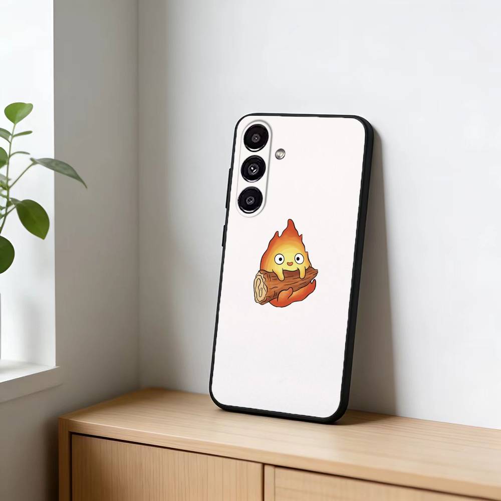 Anime C-Calcifer-ES Cute Phone Case For Samsung Galaxy A91,80,73,72 ,71,53,52,32 ,31,22,21s,20,Soft Black Case Samsung a40