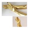 Women Long Operetta Metallic Gloves Elbow Length Skin-friendly Stretch for Evening Wedding Dress Costume Burgundy Style