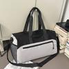 Travel Bag Large Capacity Solid Color Storage Shoulder Bag Fitness Lightweight Duffel Bag