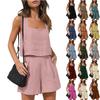 Mote Dame Ermeløs Vest Shorts Casual Todelt Dress
