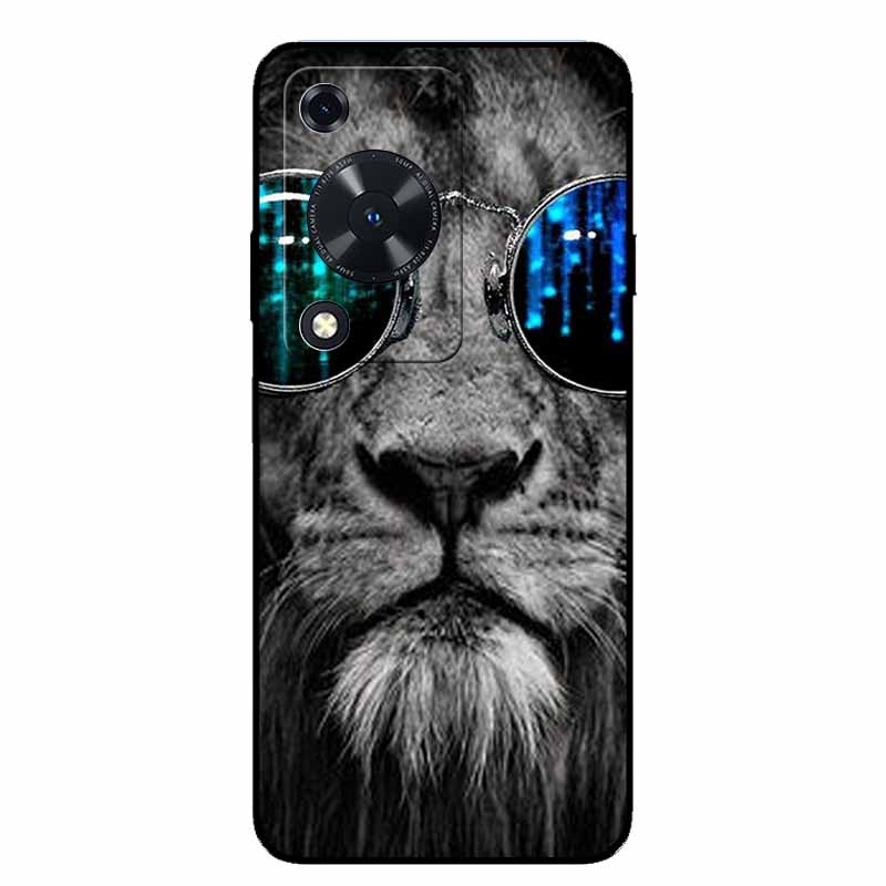 Phone Case For Huawei Nova Y63/ Y72S Case Animal Soft TPU Silicone Back Cover Case For Huawei Nova Y72S TPU Black Funda Nova Y63