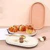 Dessert Tray Stackable Oval Food Serving Tray Free Spit Bone Dish Snack Plate Reusable Smooth Edge Food Plate For Kitchen
