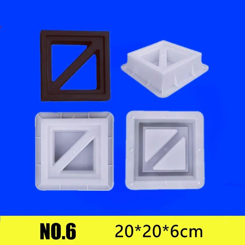 Plastic Holle Baksteenmal 20*20*6cm 3D Beeldhouwerk Cement Antieke Baksteenmal Antislip Vierkante Muursteenmal Rooster Achtergrond