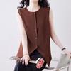 Navava Women Modern Button Point Sleeveless Blouse Nb2685