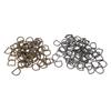 120Pcs Metal D Rings Bronze and Silver Black Zinc Alloy Rustproof Widely Used D Rings for Clothes