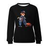 Women's Fashion Casual Long Sleeve Loose Printed Sweatshirt