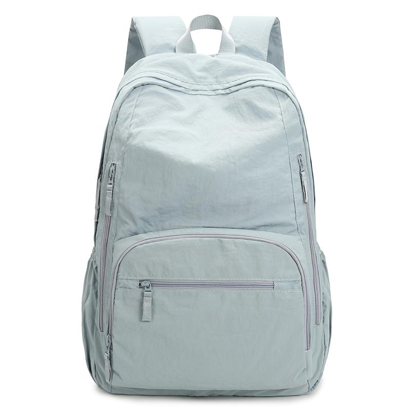 Ryggsäck i enfärgat dam lätt utomhusryggsäck stor kapacitet student skolväska