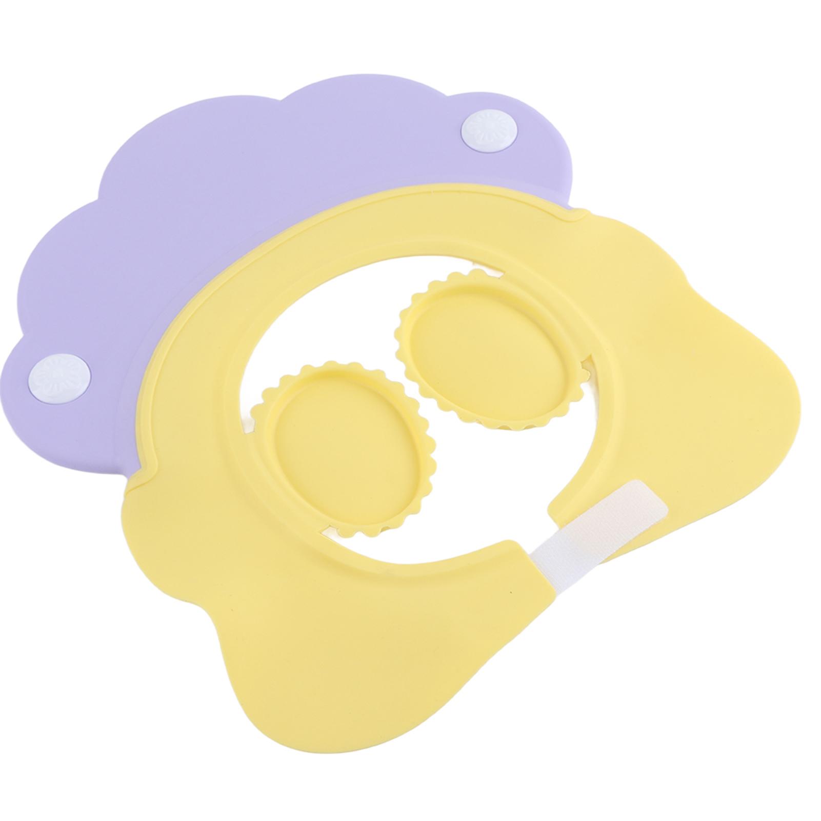 

Baby Bath Hat Washing Hair Tool Water Repellent Double Ear Adult Children Hat(Yellow )