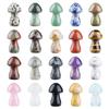 Mini Mushroom Gemstone Sculpture Cute Natural Healing Stone Polished Mushroom Figurine for Home Crafts Flower Pot Decor Gifts for Women Men
