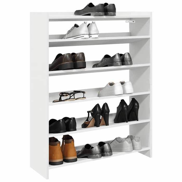 VidaXL Shoe Rack White 80x25x100 Cm Engineered Wood, Shoe Storage, Storage Cabinet of 859896