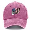 VintageStyle Washed Baseball Cap with American Flag  Skull Print  Adjustable Distressed Dad Hat for Men