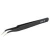 2PCS ESD 15 Anti Static Precision Tweezers Stainless Steel Curved Tweezers Maintenance Tools(Edd 15 (Curved ) )