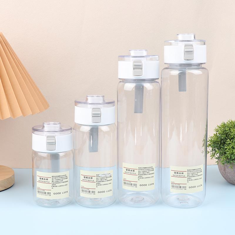 350/550/800/1000Ml Water Bottle Portable Plastic Water Bottles Transparent Cups With Time Scale Large Capacity Sports Bottles