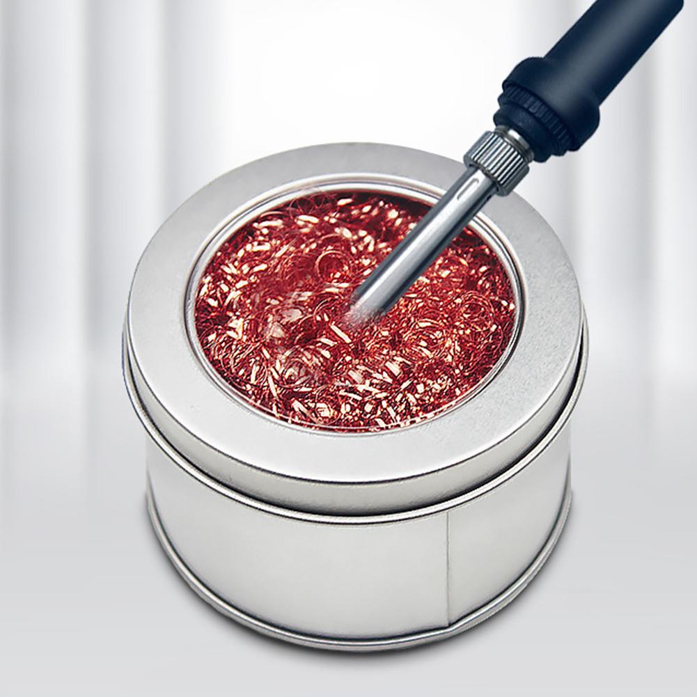 Pulitore Punte Saldatore Antiscivolo Palla di Filo per Pulizia Punte Saldatore Rimuovi Stagno Per Pulire Saldatori e Punte