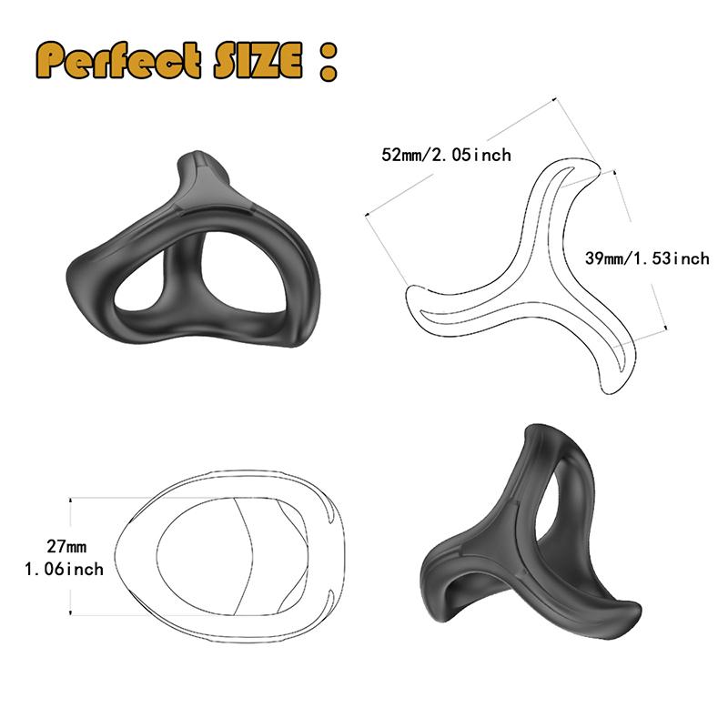 Silicone Semen Lock Ring Male Penis Ring Reusable Delay Ejaculation Lasting Scrotum Lock Ring Sex Toys for Men Adult Products