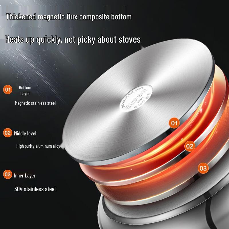 SUPOR 30cm Stainless Steel Double-Layer Steamer